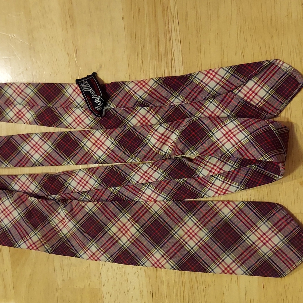 Vintage D & J Anderson Red Plaid Necktie